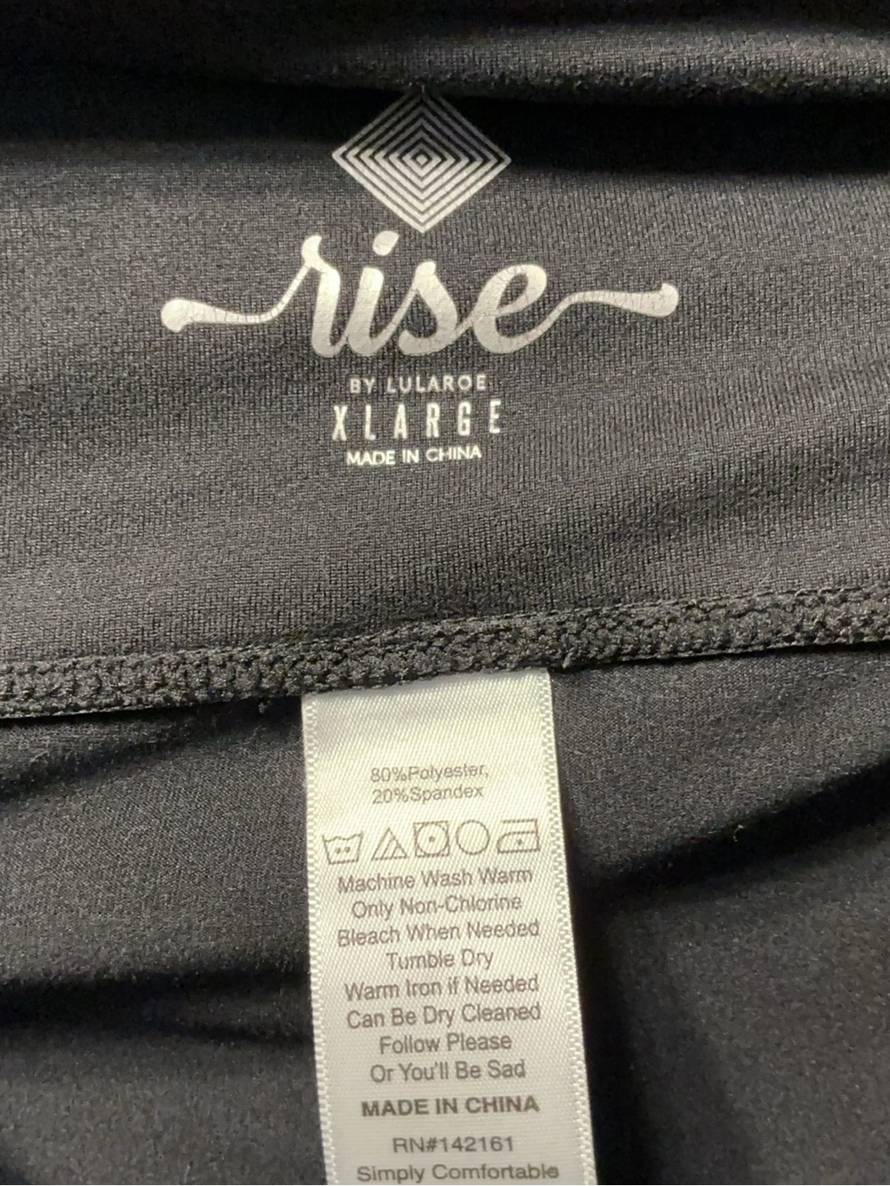 Rise by LulaRoe Black Biker Shorts - Picture 8 of 8